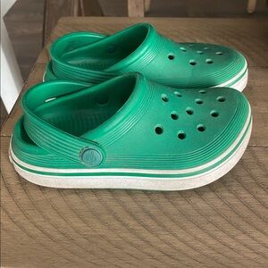 Green Slip-On Crocs